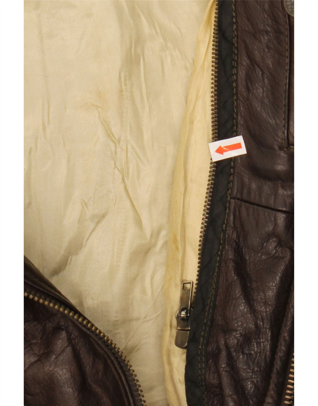 Męska kurtka skórzana VINTAGE UK 42 XL brązowa