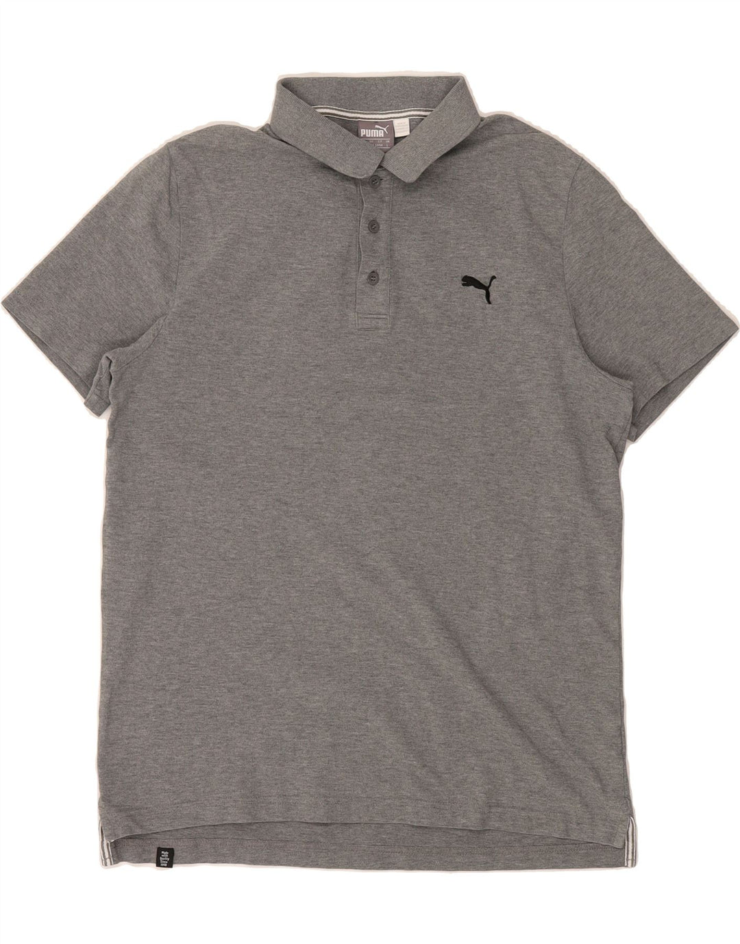 PUMA Mens Polo Shirt Large Grey Cotton Vintage Puma and Second-Hand Puma from Messina Hembry 
