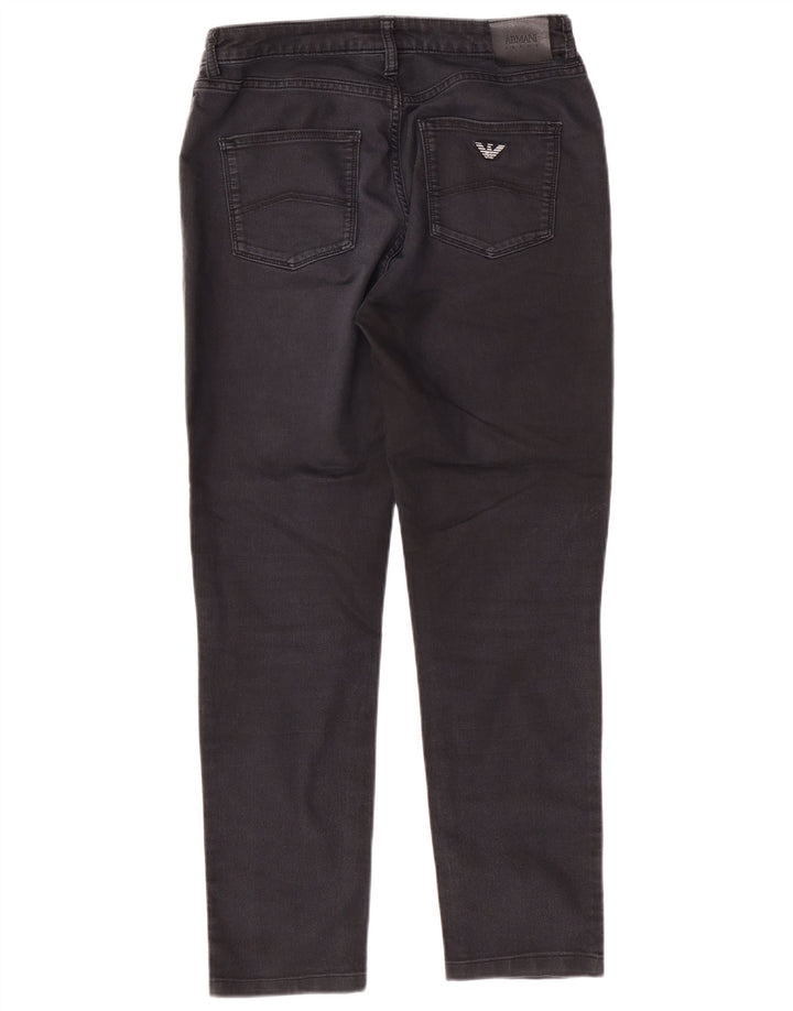 Damskie jeansy zwężane ARMANI W29 L27 Czarne bawełniane