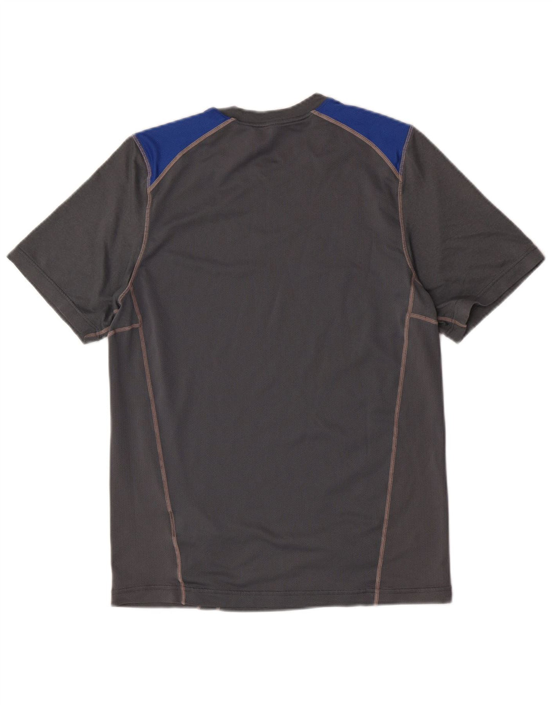 T-shirt męski Nike, mały, szary, z blokami kolorów, poliester
