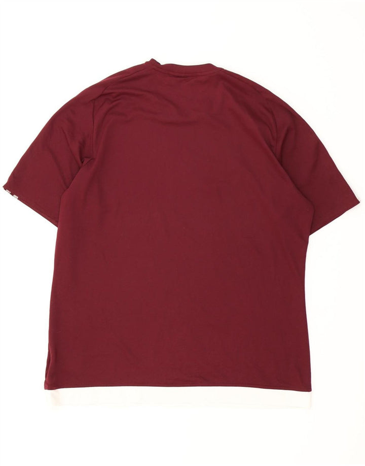 Adidas Męska koszulka Climalite Top, duża, bordowa, z poliestru