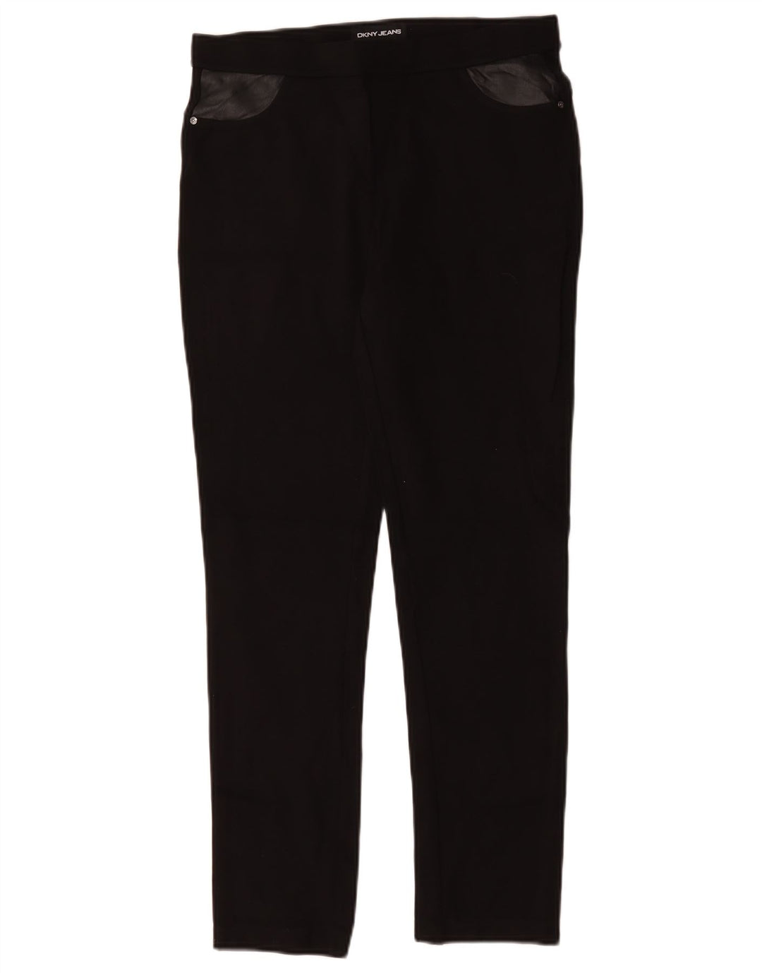 Spodnie damskie Dkny Slim Casual, średnie W30 L29, czarna wiskoza
