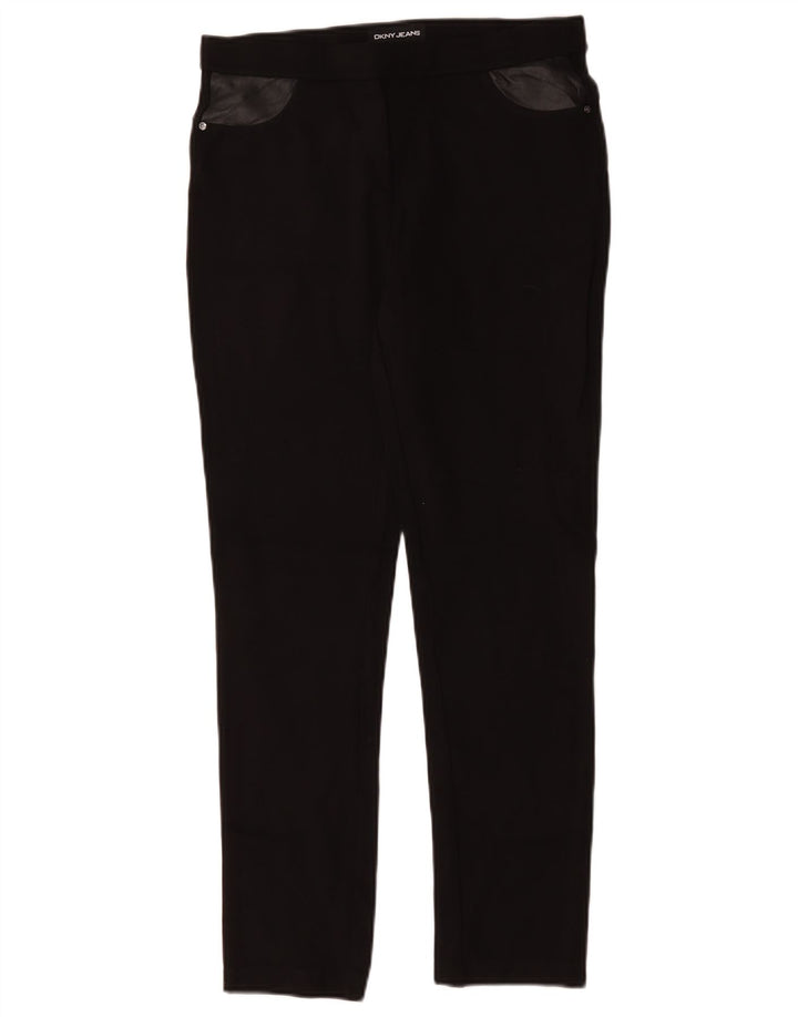 Spodnie damskie Dkny Slim Casual, średnie W30 L29, czarna wiskoza