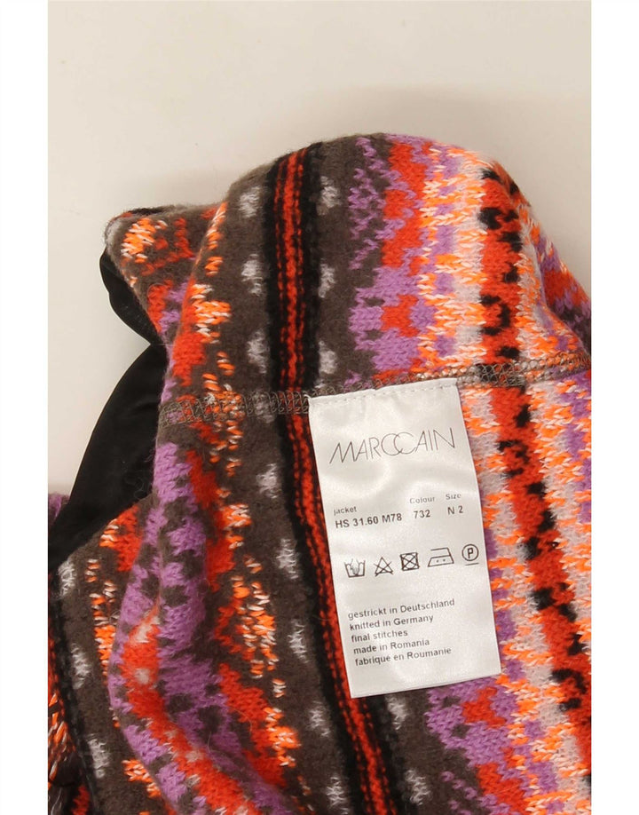 Sweter damski Marccain US 2 XS, różowa, geometryczna wełna