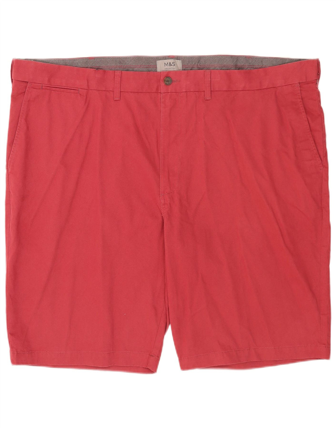 Marks & Spencer Męskie spodenki Chino W48 4XL Czerwona bawełna