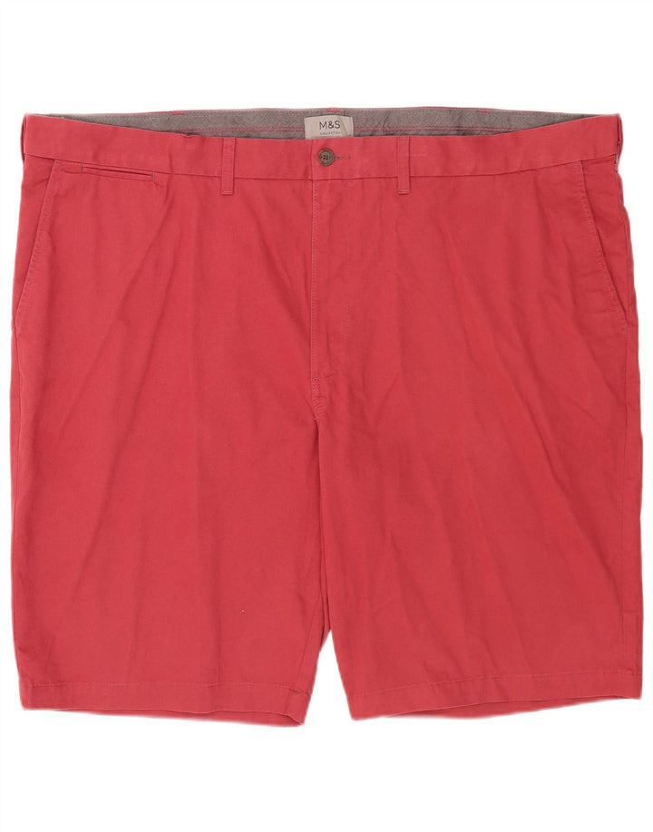 Marks & Spencer Męskie spodenki Chino W48 4XL Czerwona bawełna
