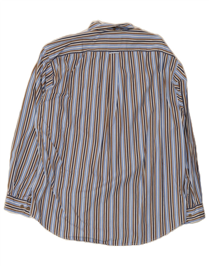 FACONNABLE Mens Shirt Large Blue Striped Cotton Vintage Faconnable and Second-Hand Faconnable from Messina Hembry 