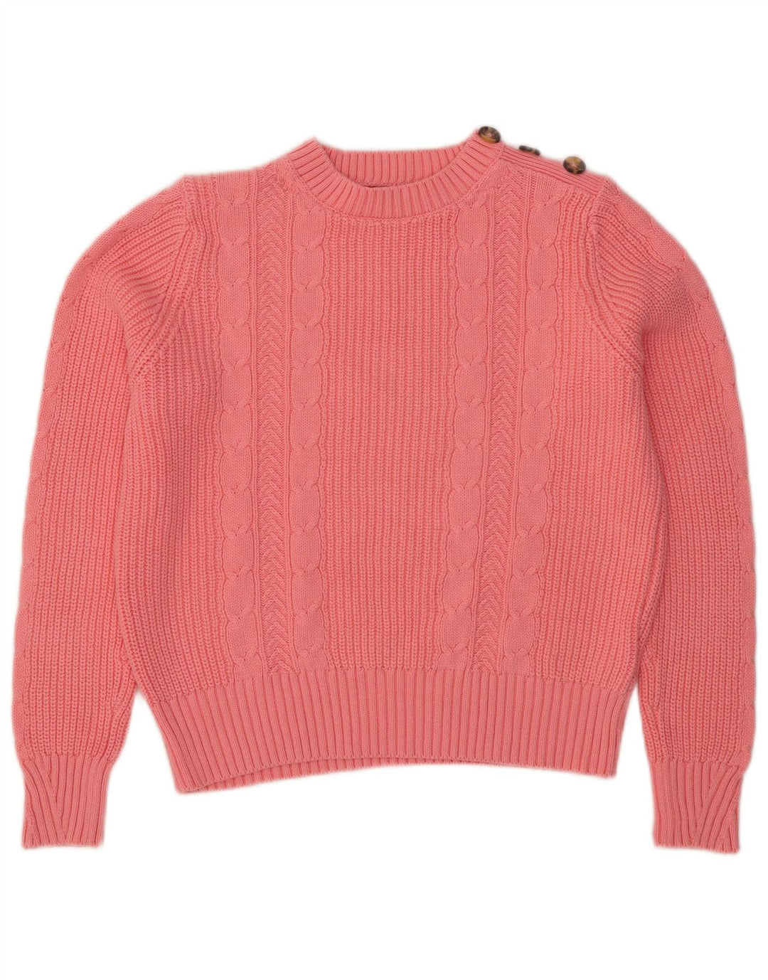 Marks & Spencer Damski sweter z okrągłym dekoltem, UK 14, średni róż