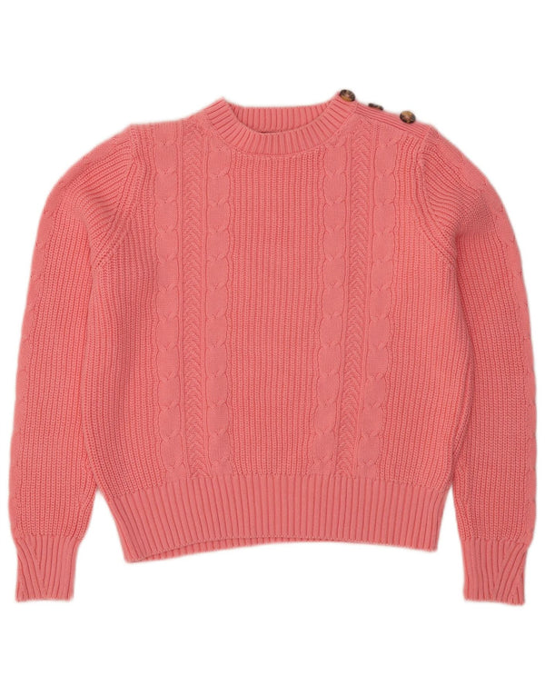 Marks & Spencer Damski sweter z okrągłym dekoltem, UK 14, średni róż