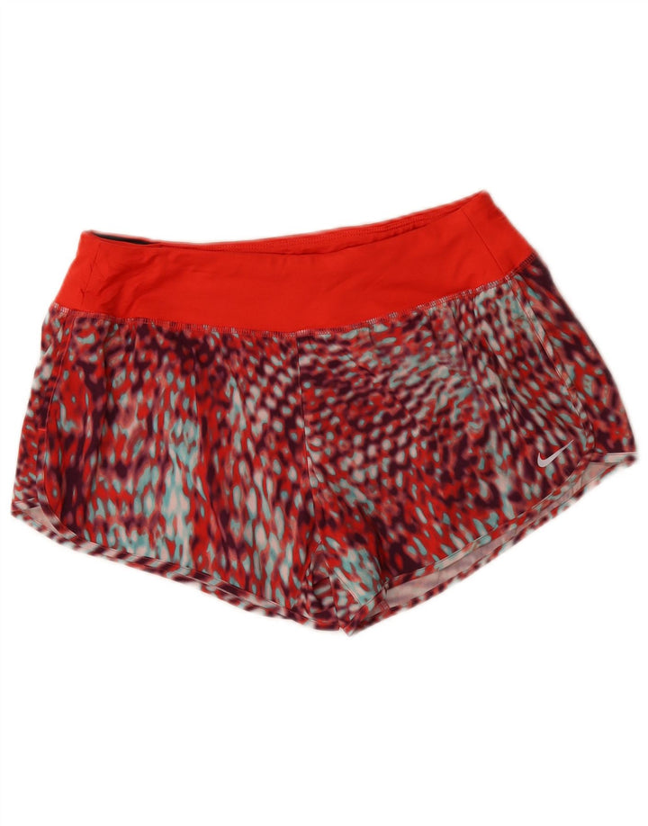 Damskie spodenki sportowe Nike Dri Fit UK 14, średni czerwony kamuflaż, poliester
