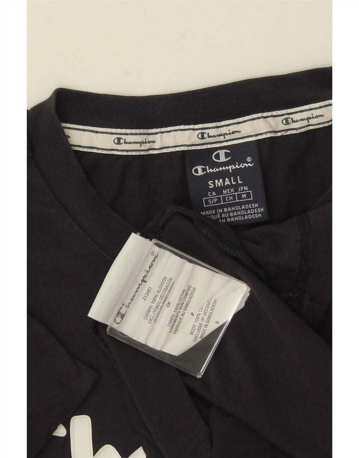 Męski T-Shirt CHAMPION z grafiką, mały, granatowy, bawełniany