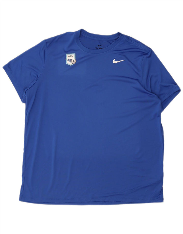 Męski T-shirt Nike Dri Fit Top XL Niebieski Poliester