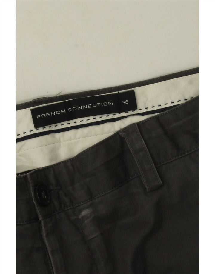 Męskie spodnie typu slim chino French Connection W36 L32 Szara bawełna