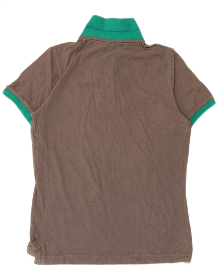 Męska koszulka polo BENETTON, średnioszara, bawełniana