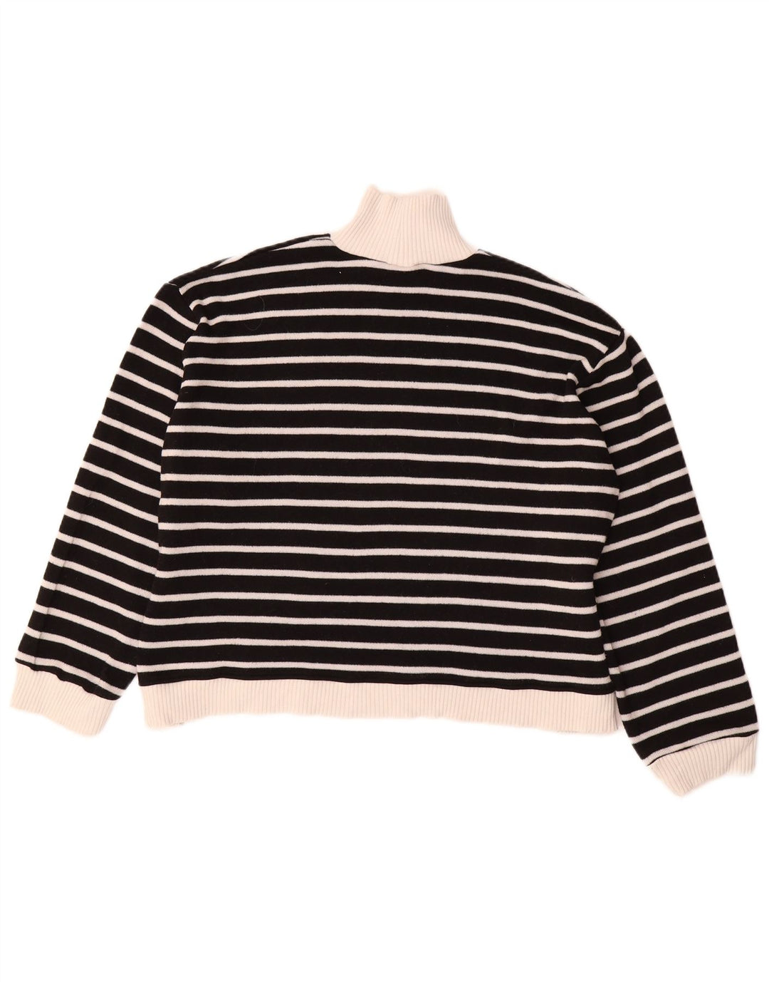 Sweter damski Zara z golfem UK 14, średnie czarne paski