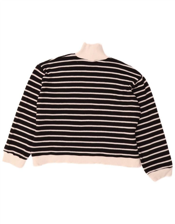 Sweter damski Zara z golfem UK 14, średnie czarne paski
