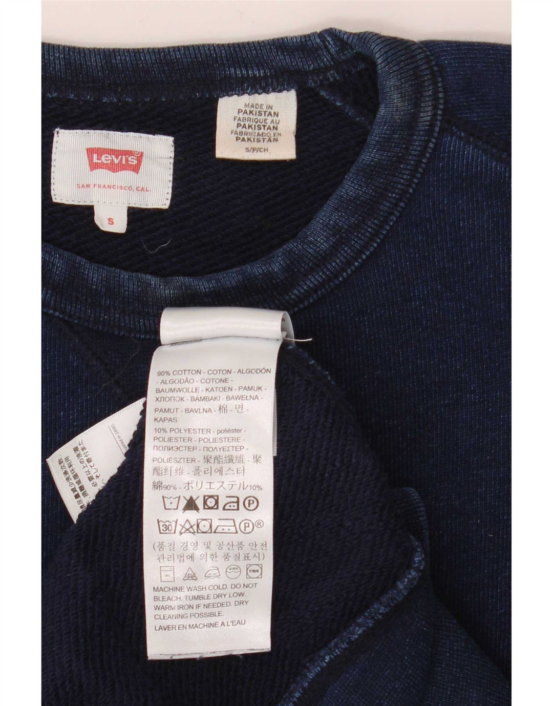 Męska bluza Levi's Sweter, mała, granatowa, bawełniana