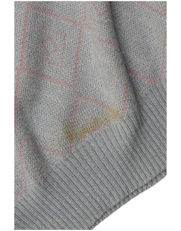 Damski sweter Maselli z dekoltem w łódkę IT 54 3XL Niebieski Argyle/Diament