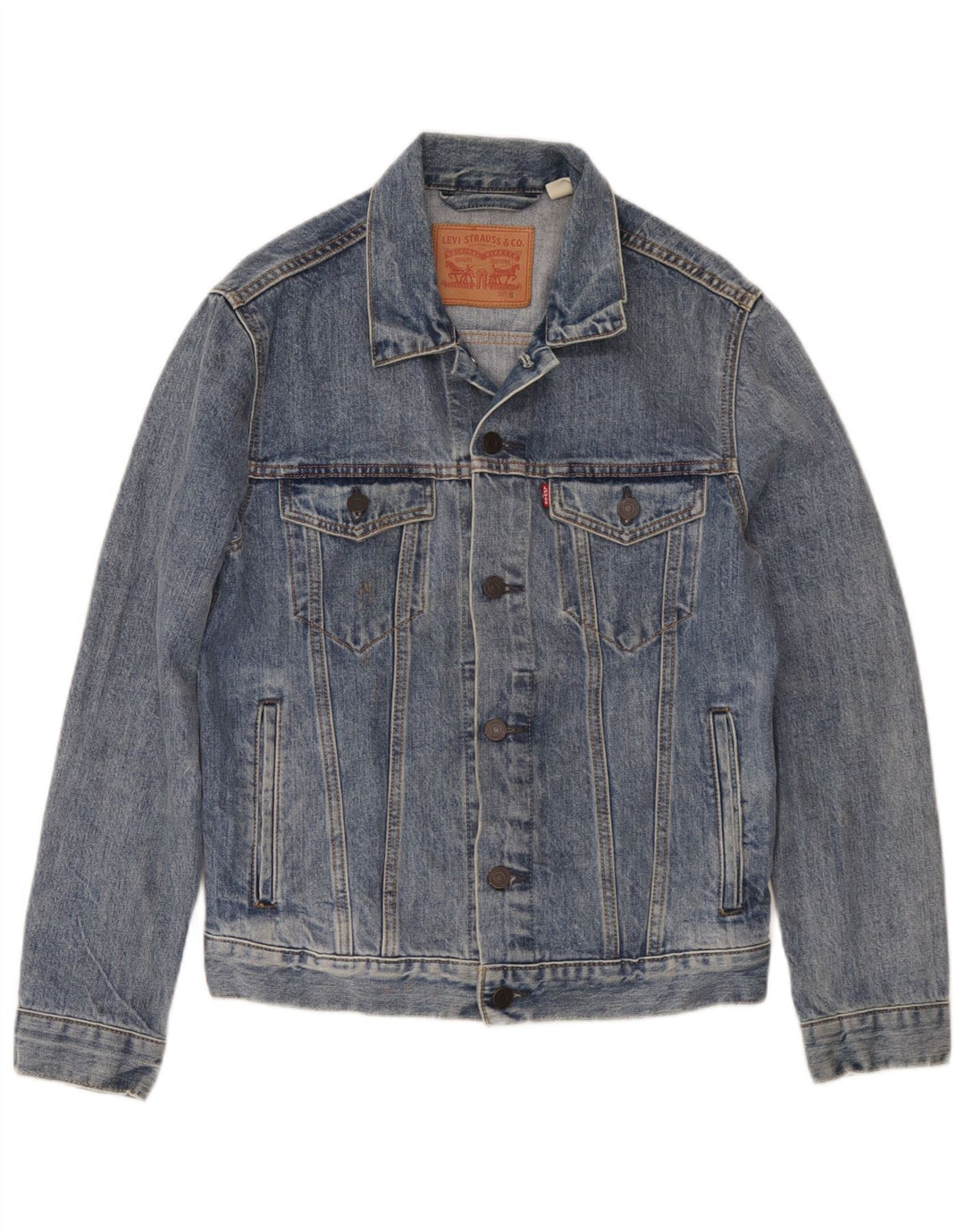 Damska kurtka dżinsowa Levi's UK 10 Small, niebieska, bawełniana
