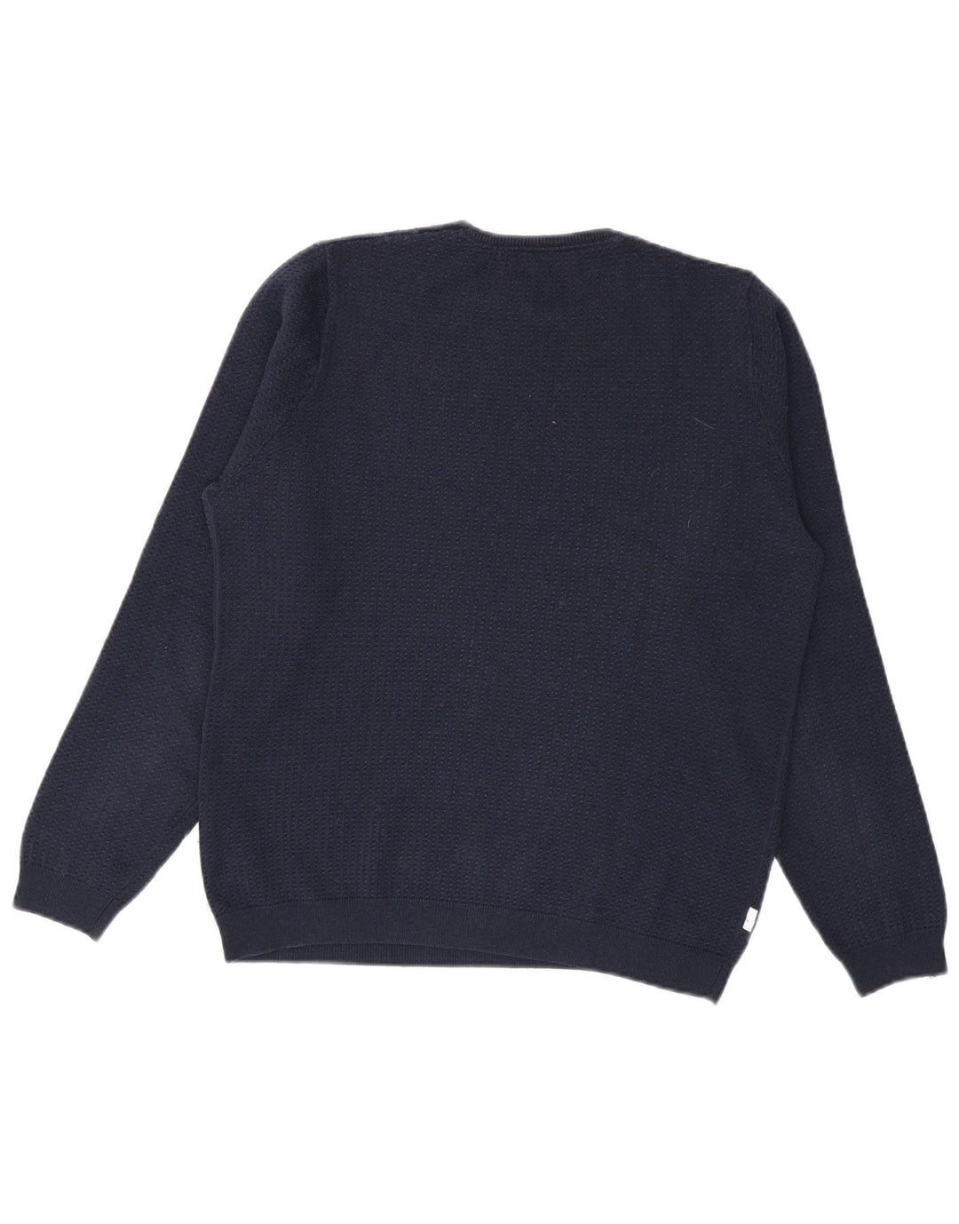Męski sweter Fila z okrągłym dekoltem, mały, granatowy, bawełniany