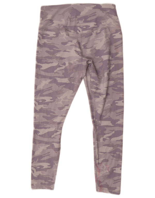 Damskie legginsy Lululemon UK 14, duży, fioletowy kamuflaż
