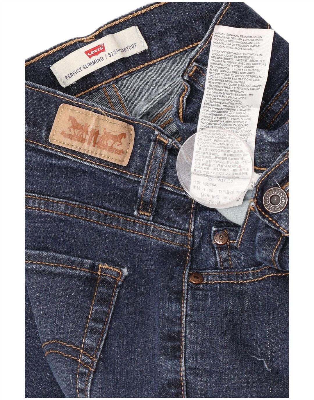 Levi's Damskie 512 Doskonale Wyszczuplające Dżinsy Bootcut W31 L30 Niebieskie Bawełniane