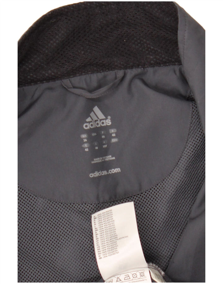 Damska kurtka dresowa Adidas Clima Proof UK 16, duża, szara, poliester