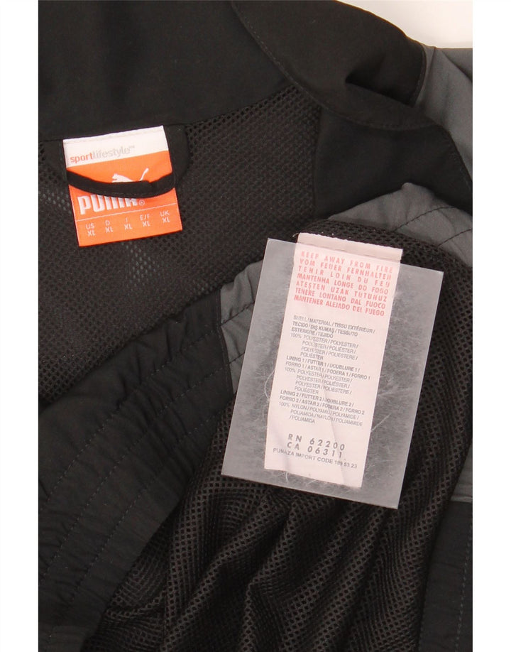Męska kurtka dresowa PUMA XL, czarny, poliester z blokami kolorów