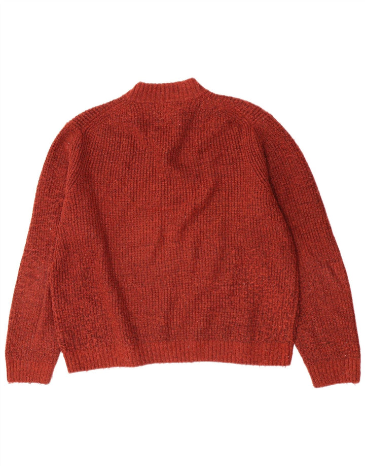 Marks & Spencer Męski sweter z golfem XL, czerwony akryl