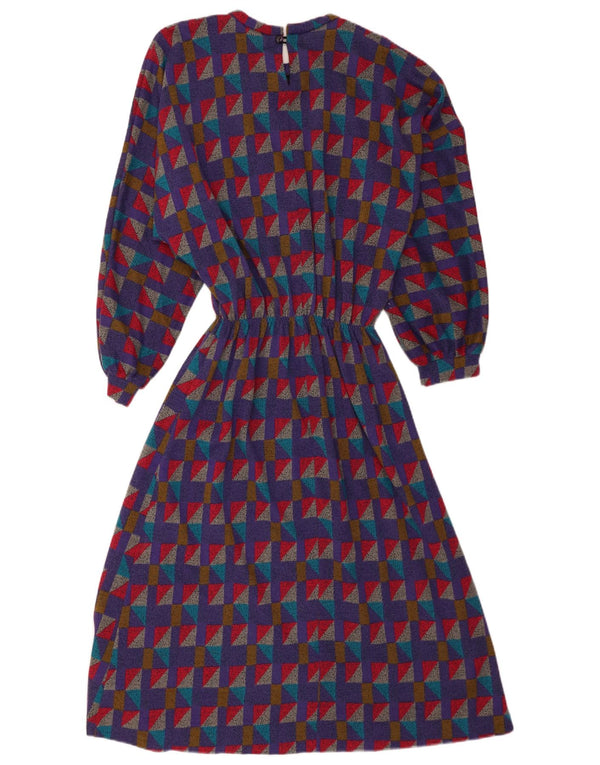VINTAGE Womens Jumper Dress EU 40 Medium Multicoloured Geometric