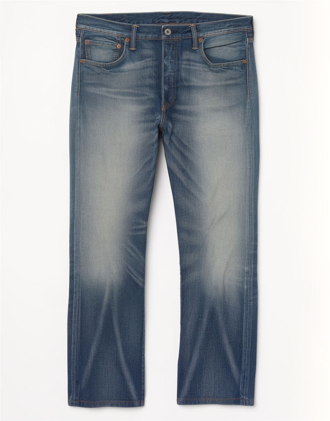 Męskie jeansy Levi's 501 Straight W34 L28 Niebieskie bawełniane