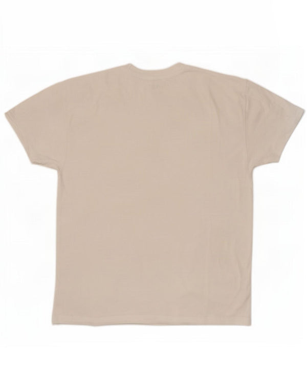Męski T-shirt o swobodnym kroju Abercrombie & Fitch, średni, biały, bawełniany
