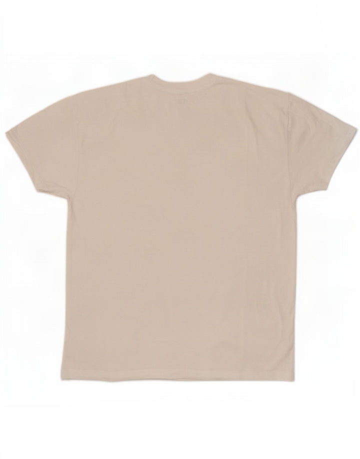 Męski T-shirt o swobodnym kroju Abercrombie & Fitch, średni, biały, bawełniany