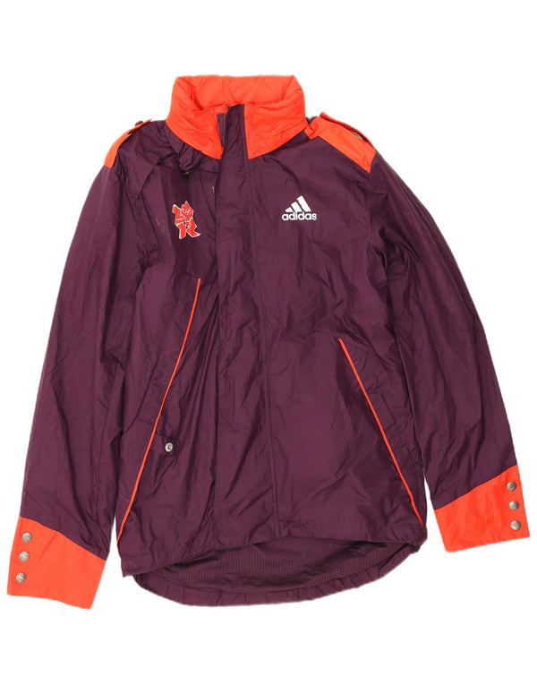 Męska kurtka przeciwdeszczowa Adidas Military Graphic UK 34 XS Fioletowy blok kolorów
