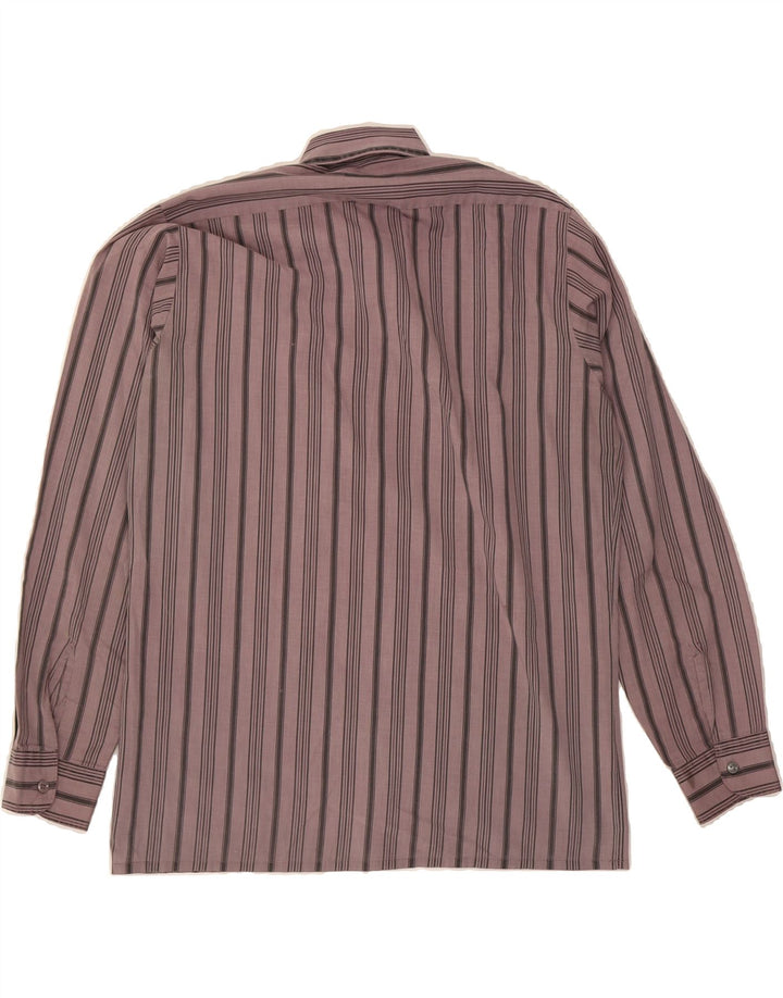 VINTAGE Mens Shirt Size 40 Medium Purple Striped Vintage Vintage and Second-Hand Vintage from Messina Hembry 
