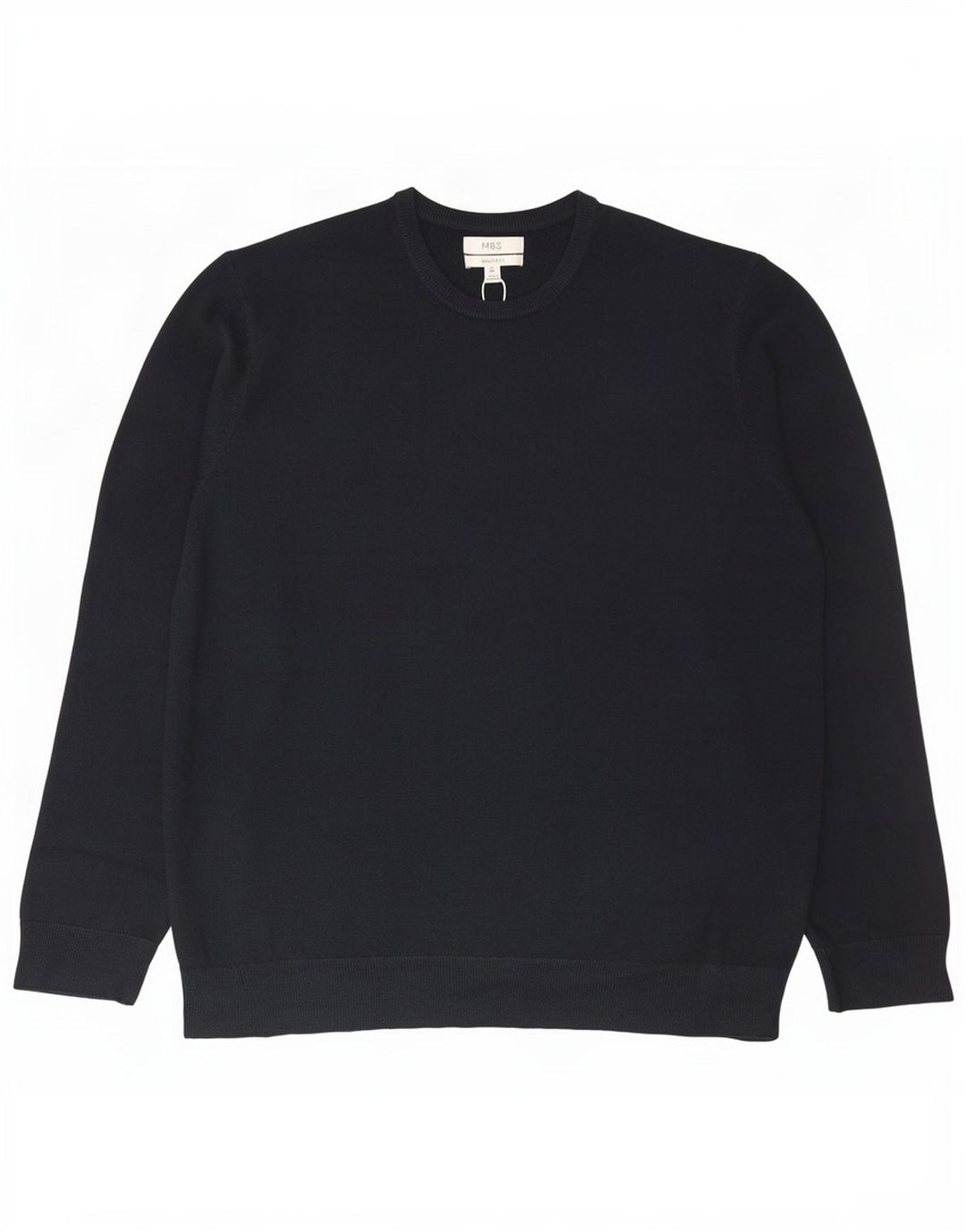 Marks & Spencer Męski sweter z okrągłym dekoltem 2XL Granatowy akryl