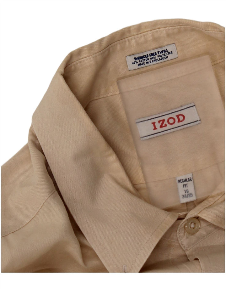 Koszula męska Izod o regularnym kroju, rozmiar 18, 2XL, beżowa, bawełniana