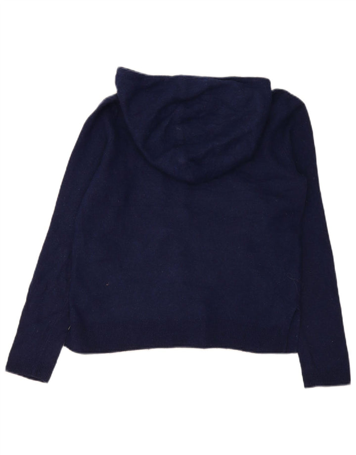 Damski sweter z kapturem Massimo Dutti UK 10, mały, granatowy, wełniany