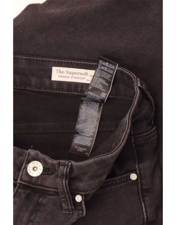 Marks & Spencer Damskie Sienna Straight Jeans UK 12 Medium W30 L30 Czarny