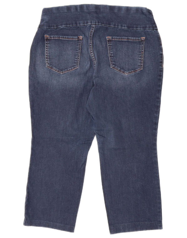 Damskie jeansy Lee Sculpting Capri Mid Rise US 18 2XL W38 L23 Niebieskie