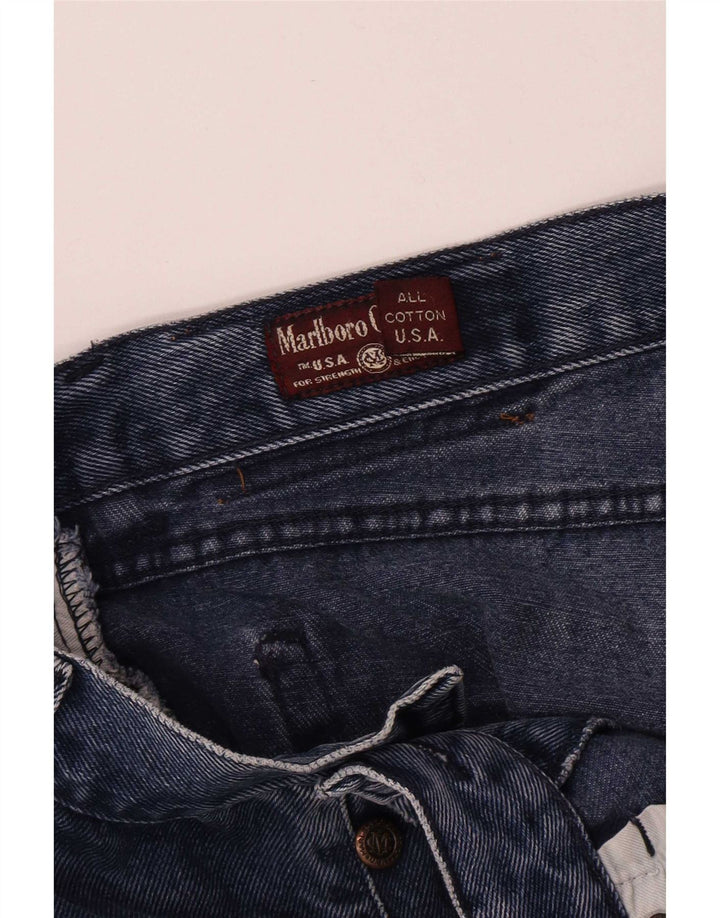Marlboro Classics Męskie luźne dżinsy W38 L28 Niebieska bawełna