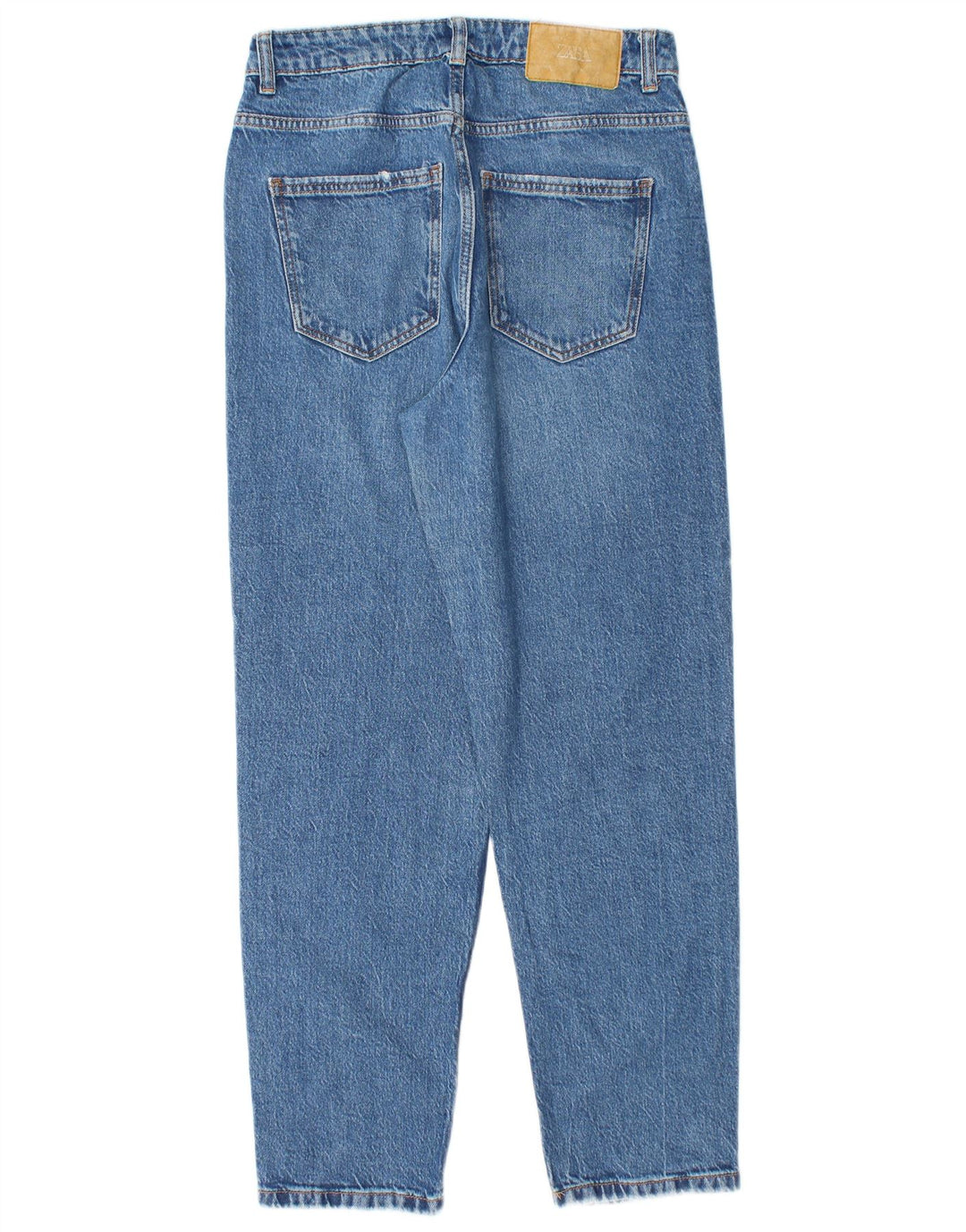 Damskie zwężane jeansy ZARA z wysokim stanem EU 38 Small W28 L28 Niebieskie