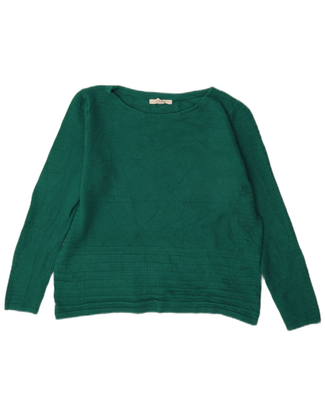 Damski sweter oversize White Stuff z dekoltem w łódkę UK 10 Small Green
