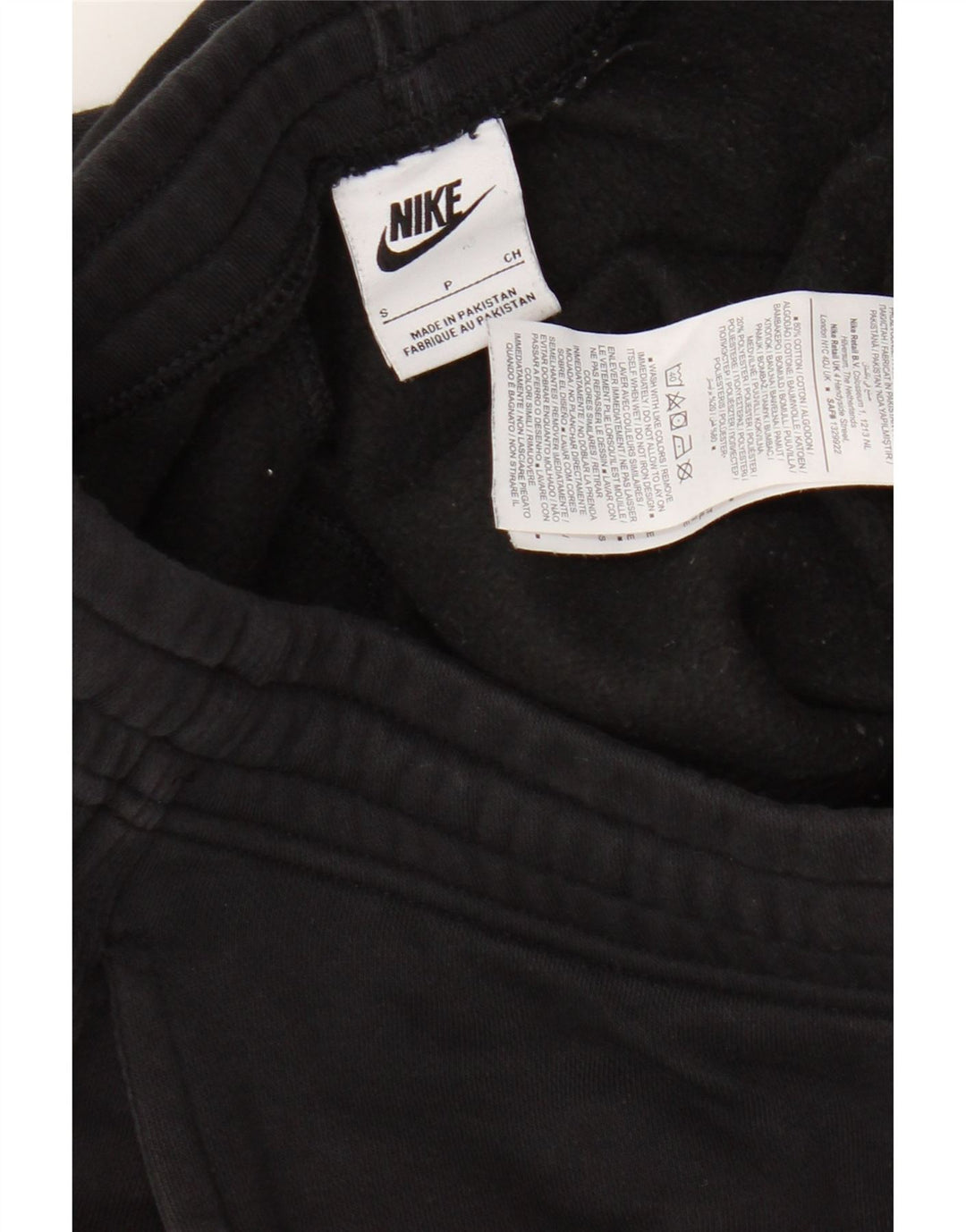 Męskie spodnie dresowe Nike, małe, czarne, bawełniane