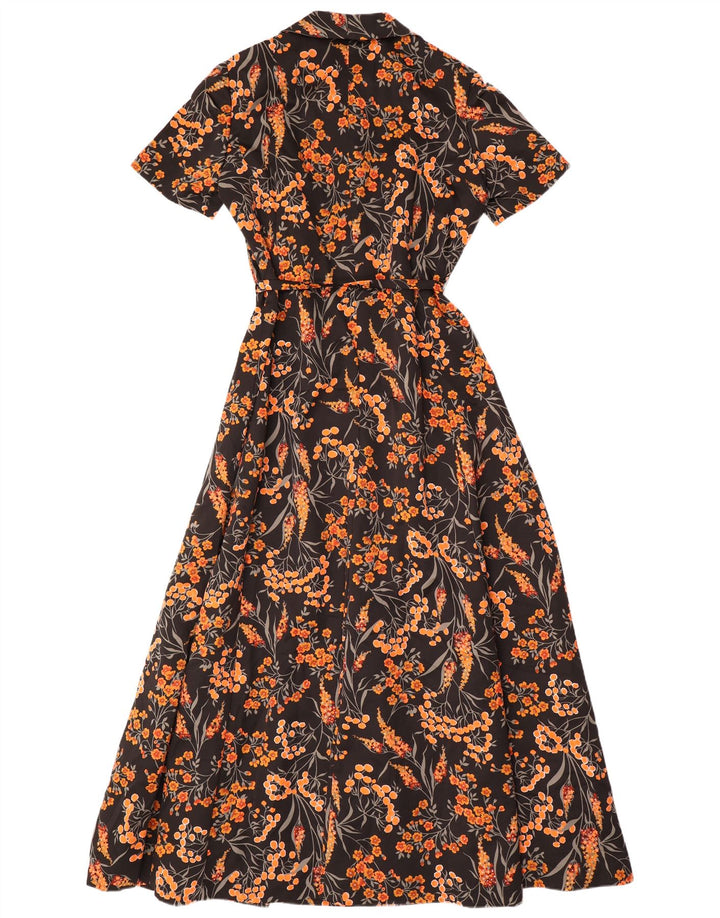 CHARMANT Damska sukienka maxi IT 44 Średni czarny kwiatowy poliester