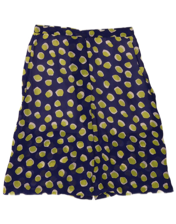 Vintage damska spódnica w kształcie litery A W30 Średni granatowy w cętki