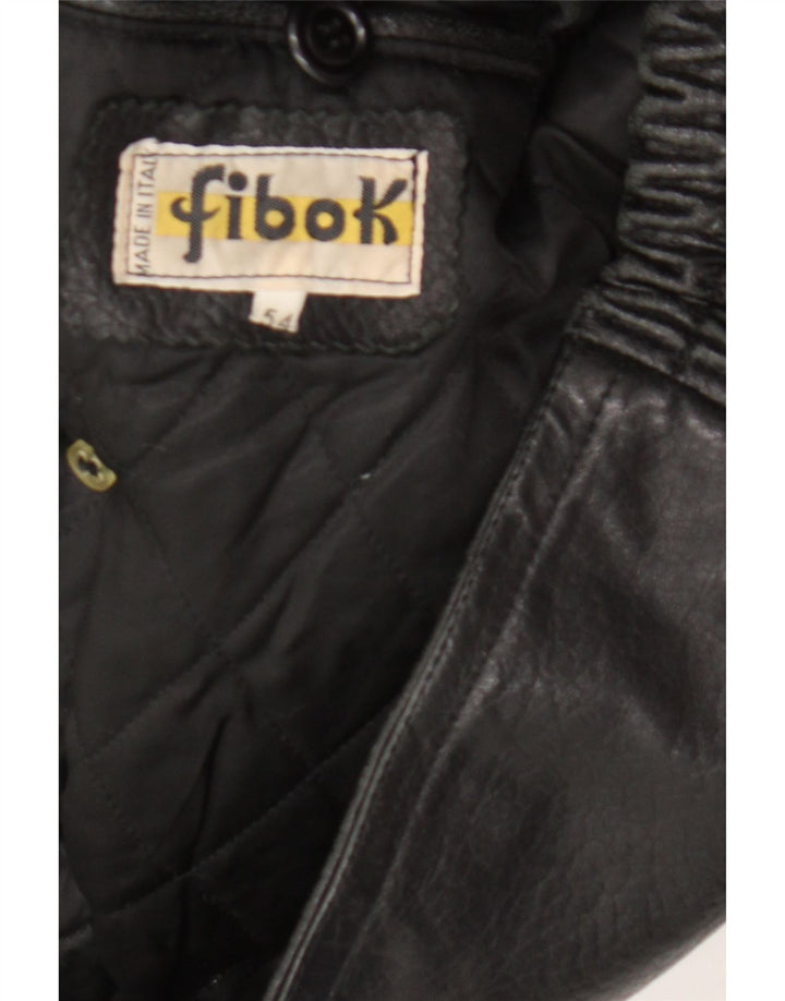Fibok Męska kurtka skórzana IT 54 2XL Czarna skóra