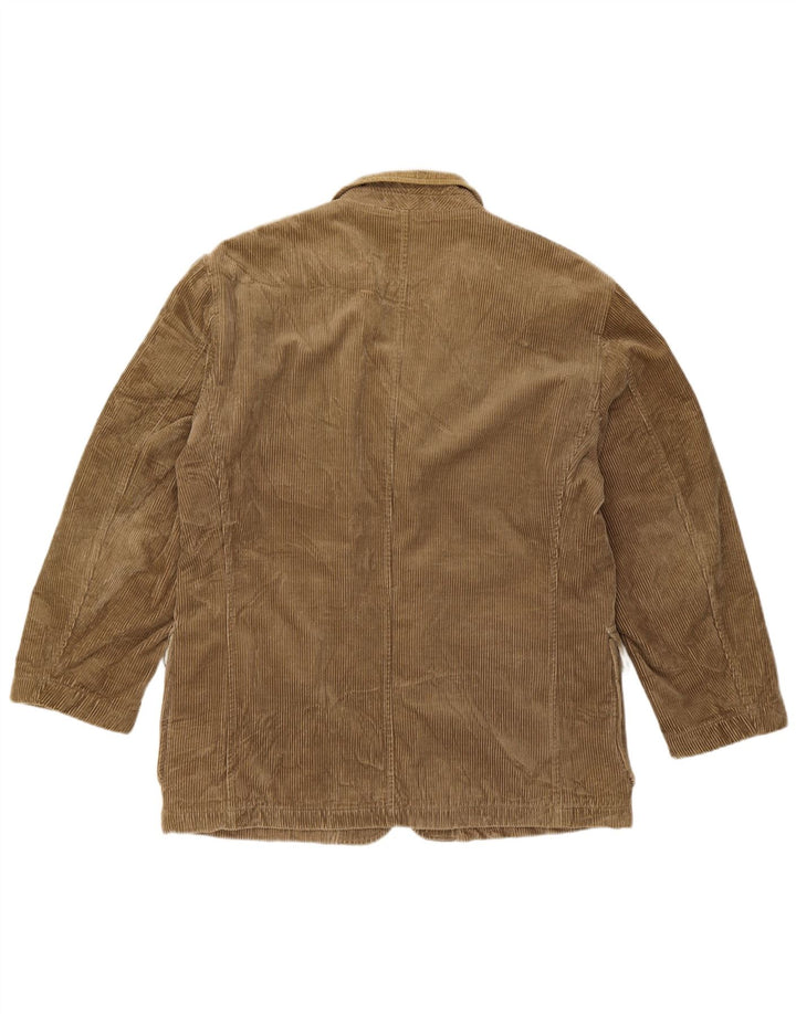 Męska kurtka sztruksowa BENETTON IT 50 duża, beżowa, bawełniana