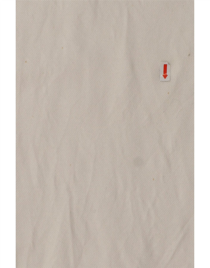 POLO RALPH LAUREN Męska koszulka polo o dopasowanym kroju z długim rękawem, mała, biała