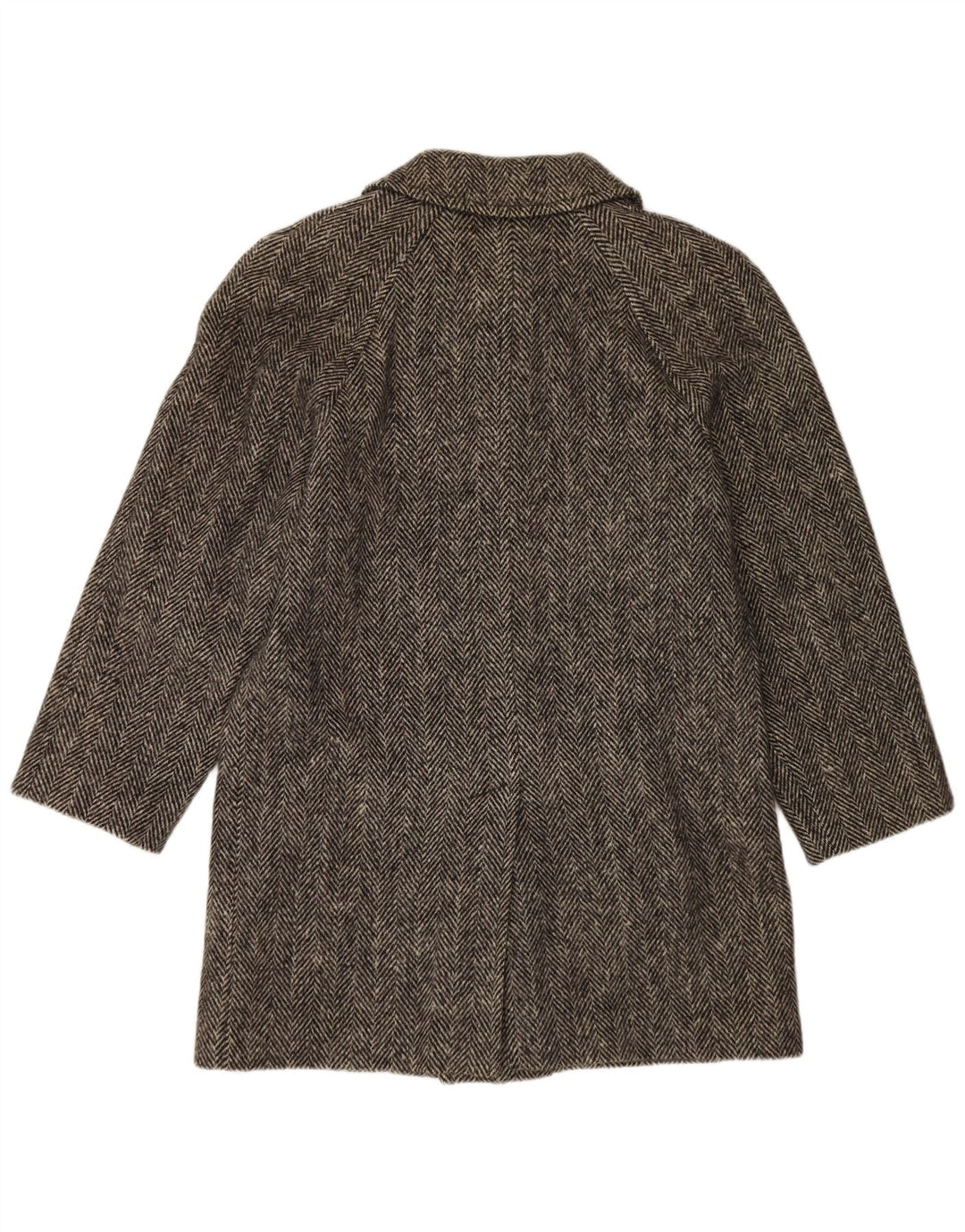 Płaszcz męski BLUE DEVIL UK 38 Średni szary wełniany w jodełkę